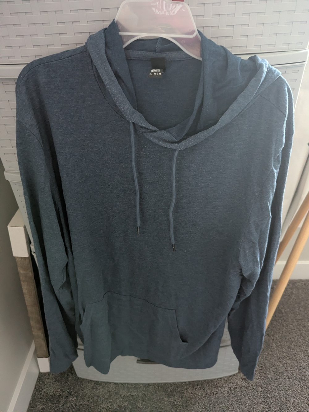 District Heathered Slate Blue Hooded Pullover